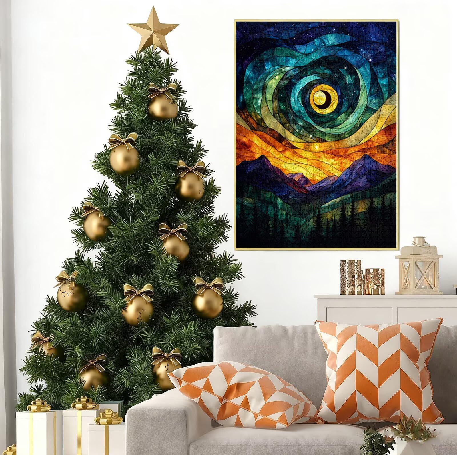Puzzle 6000 sztuk dla dorosłych i młodzieży, puzzle gwiaździste niebo 6 7 8 lat zrównoważone gry edukacyjne z wysokiej jakości drewnianymi motywami dla dorosłych do zabawy z krajobrazem dla dorosłych