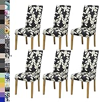 Vista 126 de Fundas para sillas de comedor, juego de 2 fundas para sillas de comedor o cocina, lavables, protectoras, para sillas Parsons, para el hogar, Beige