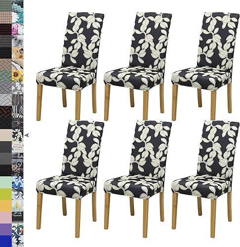 Miniatura 141 de Fundas para sillas de comedor, juego de 2 fundas para sillas de comedor o cocina, lavables, protectoras, para sillas Parsons, para el hogar