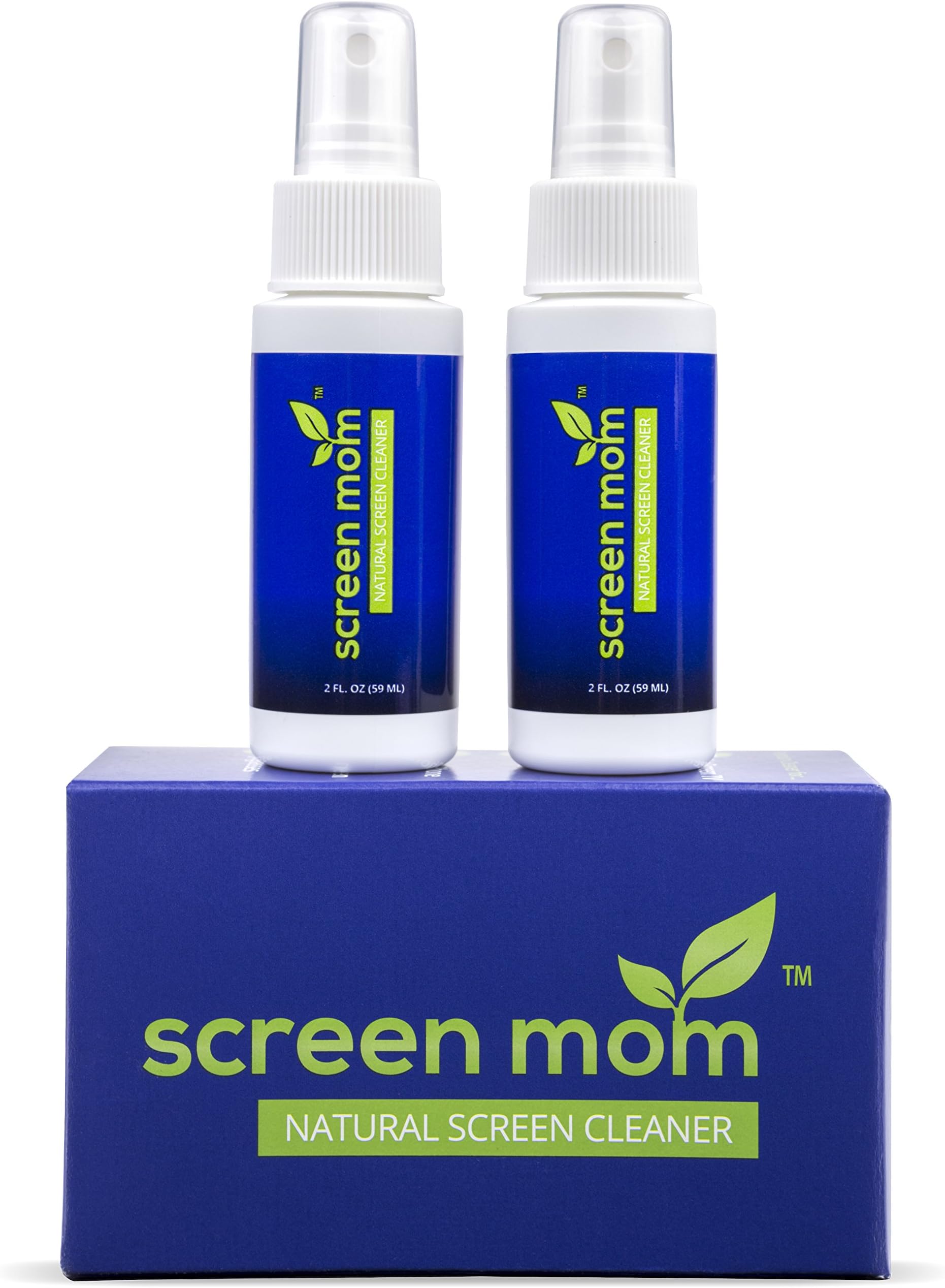 Screen Cleaner Kit - Best for Laptop, iPad, Eyeglass, LED, LCD, TV - Includes 2 - 2oz Spray Bottles and 3 Premium Purple Microfiber Cloths - Great for Travel, Smartphone, Touchscreen, Kindle, Sunglass