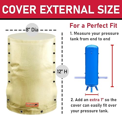 Miniatura 5 de Redford Supply Co. Cold Snap (5F) Cubierta redonda de tanque de presión de agua personalizada con apertura de 3 vías, cubierta de tanque de agua