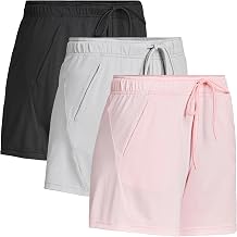 Womens Dry Fit Athletic Running Shorts 3 Pack Womens Workout Gym Shorts, Casual Lounge Beach Short for Women
