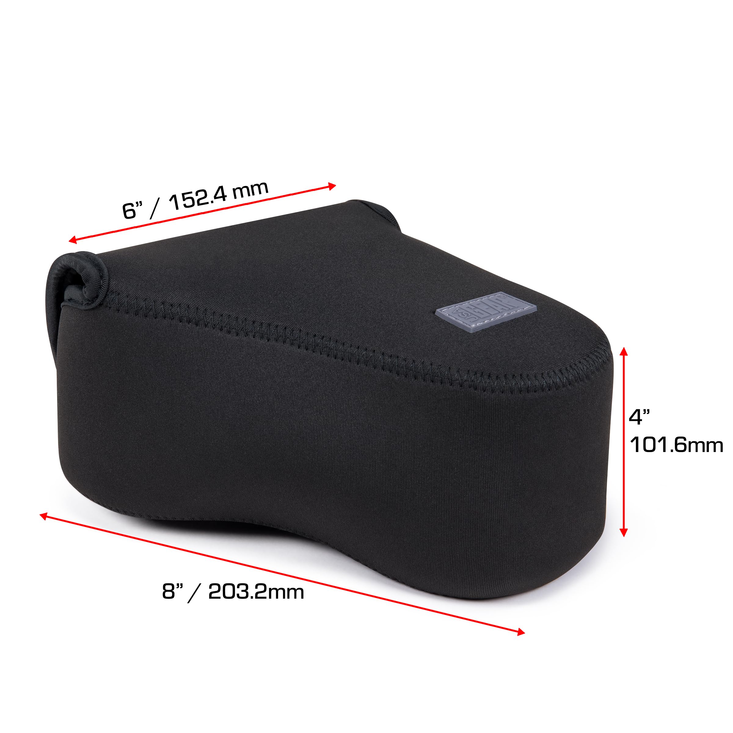 USA Gear Custodia Fotocamera (Grande) per Reflex SLR di Medie Dimensioni Compatibile con Sony A7 V, Nikon Z 6III e Altre - Custodia DSLR in Neoprene Imbottito con Tasca zip e Passante Cintura (Nero)