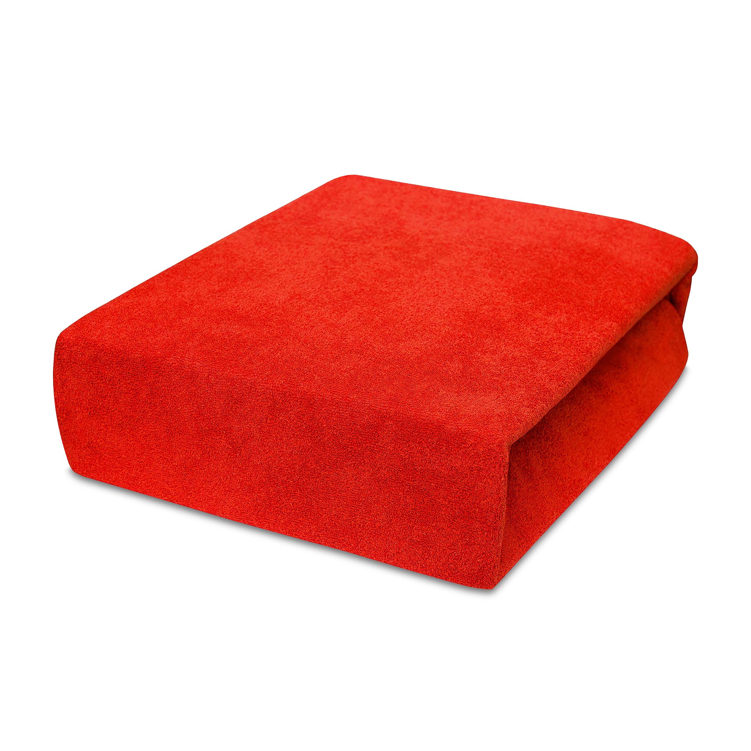 Kinder Spannbettlaken 100% Baumwolle Jersey 22 Farben 9 Größen (60x120, Rot)