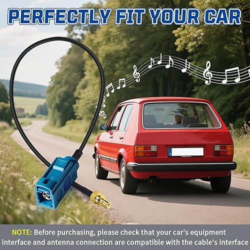 Miniatura 4 de Bingfu - Cable adaptador de antena de radio satélite para coche, camión, SUV, 5.9in, Fakra Z macho a SMB, cable coaxial compatible con el