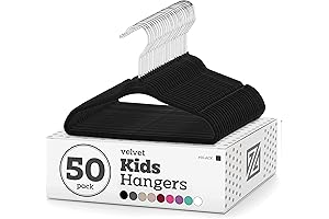 Zober Velvet Kids Hangers - 50 Pack Kid Velvet Hangers for Closet,...