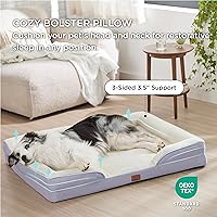 Vista 14 de Bedsure - Cama ortopédica mediana para perros, sofá cama impermeable para perros medianos, espuma de soporte con funda extraíble y lavable, forro