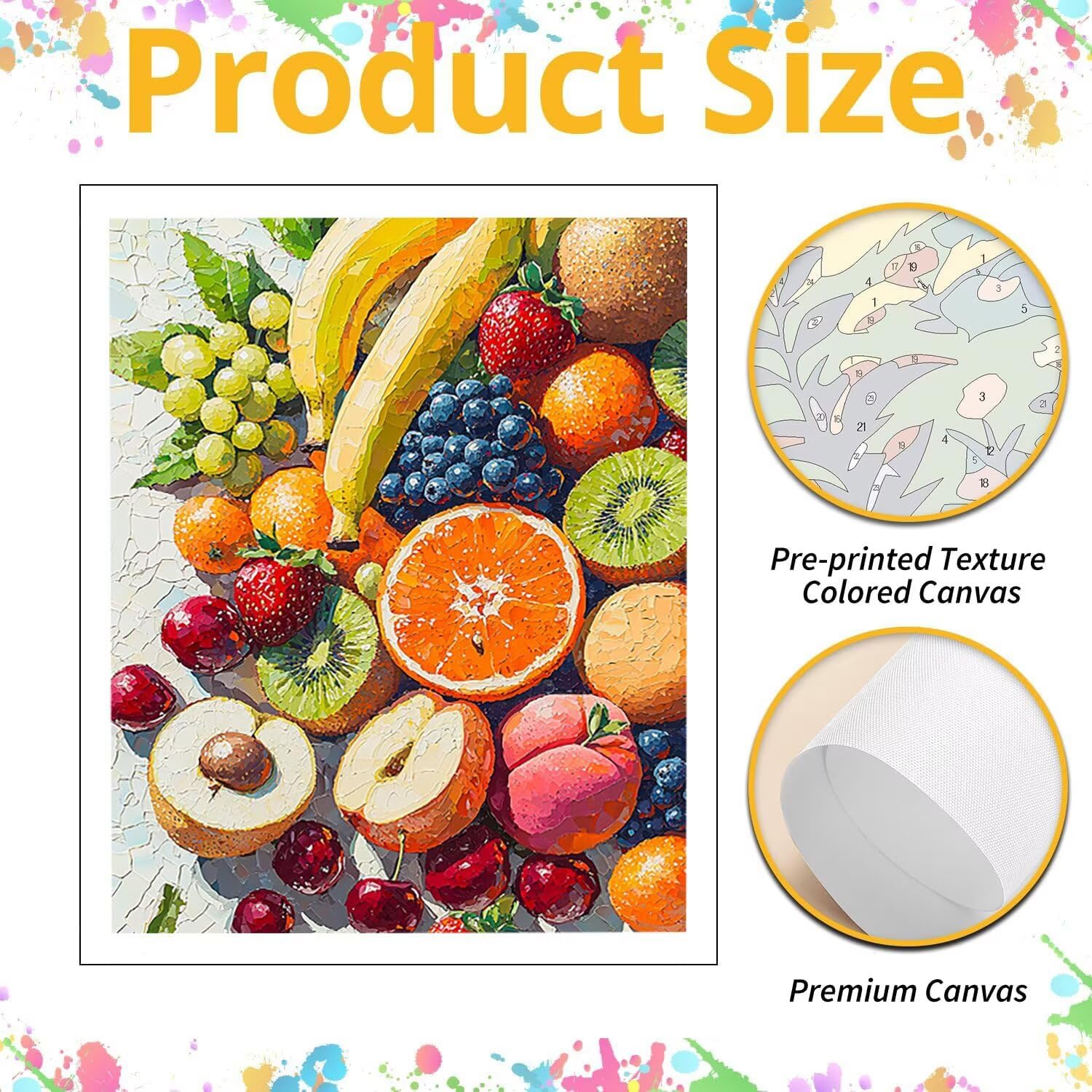 WEISHIWE Fruit Peinture Numero Adulte Kits, 80x100cm m-902