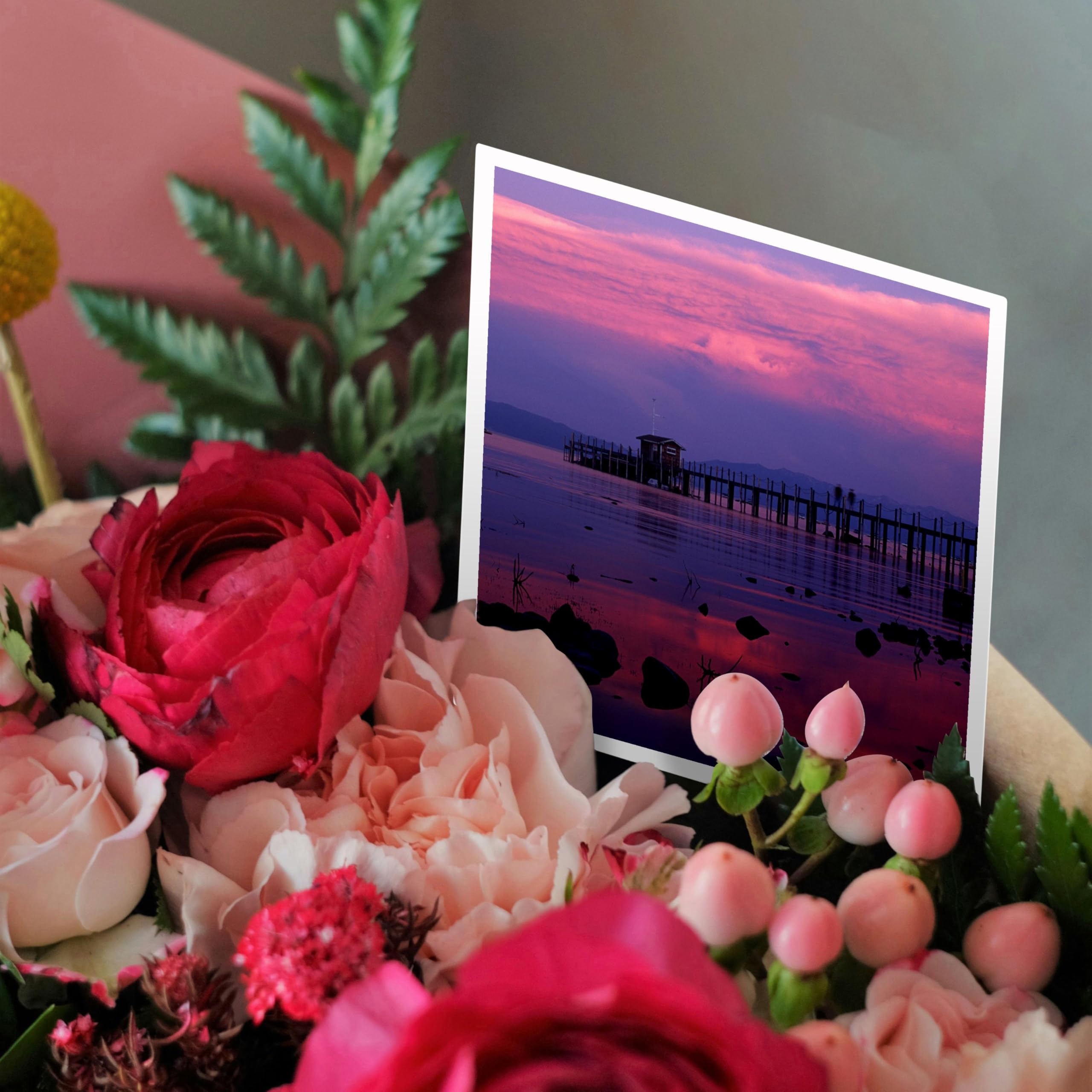 3dRose gc_88516_2 6 x 6-Inch"California Lake Tahoe, Sunset - Us05 Lho0031 - Lisa Hoffner" Greeting Card (Pack of 12) - Image 3