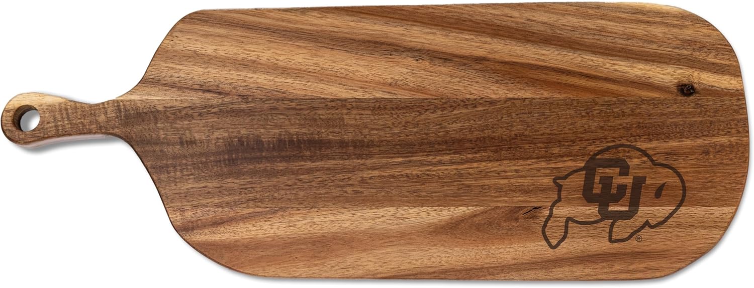 The Memory Company | Licensed NCAA Acacia Paddle Serving Board University of Colorado, Boulder