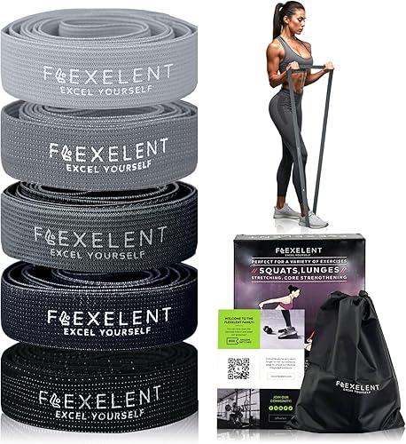 Bandas de resistencia de tela para entrenar juego de bandas de entrenamiento para piernas, glúteos y muslos, ideal para hombres y mujeres, bandas de