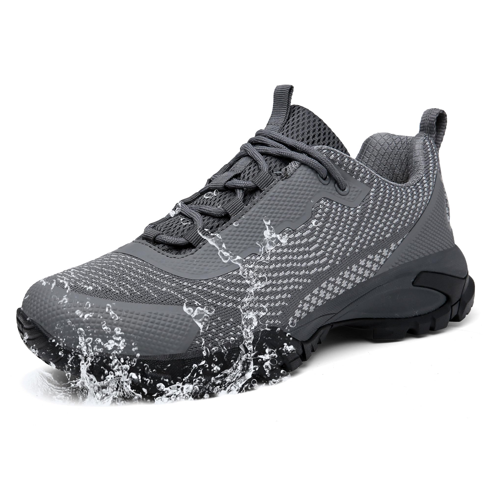 LEDINEY Hiking Shoes Women Waterproof Grey Lightweight for Trail Trekking Camping Zapatos de Senderismo para Mujer
