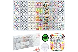 6 Colors 4x7mm Letter Beads for Bracelets