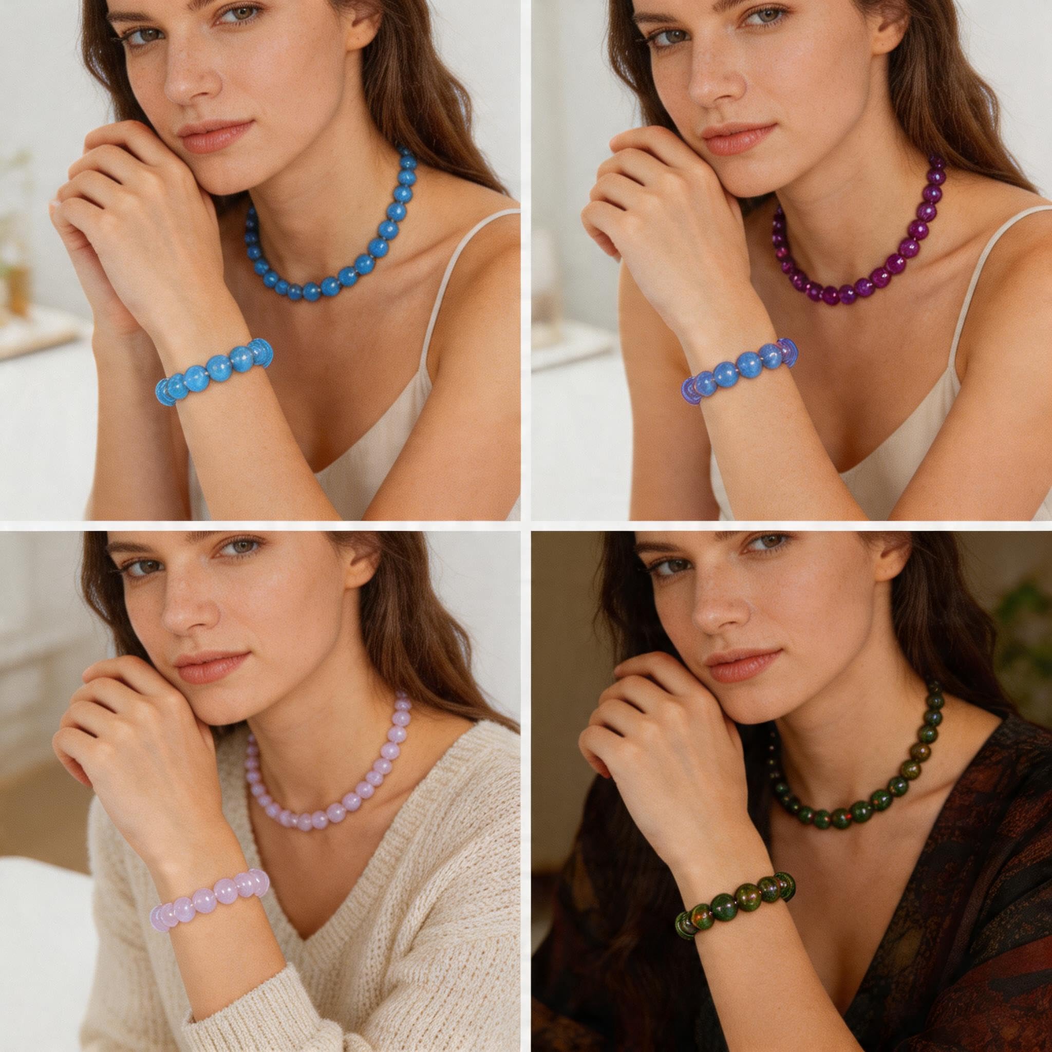 300 Stück Perlen für Armbänder Selber Machen, 12MM Runde Perlen zum Auffädeln Harz Bastelperlen Schmuckperlen mit Loch Bunte Perlenset für Armbänder Halskette Ohrringe Handykette