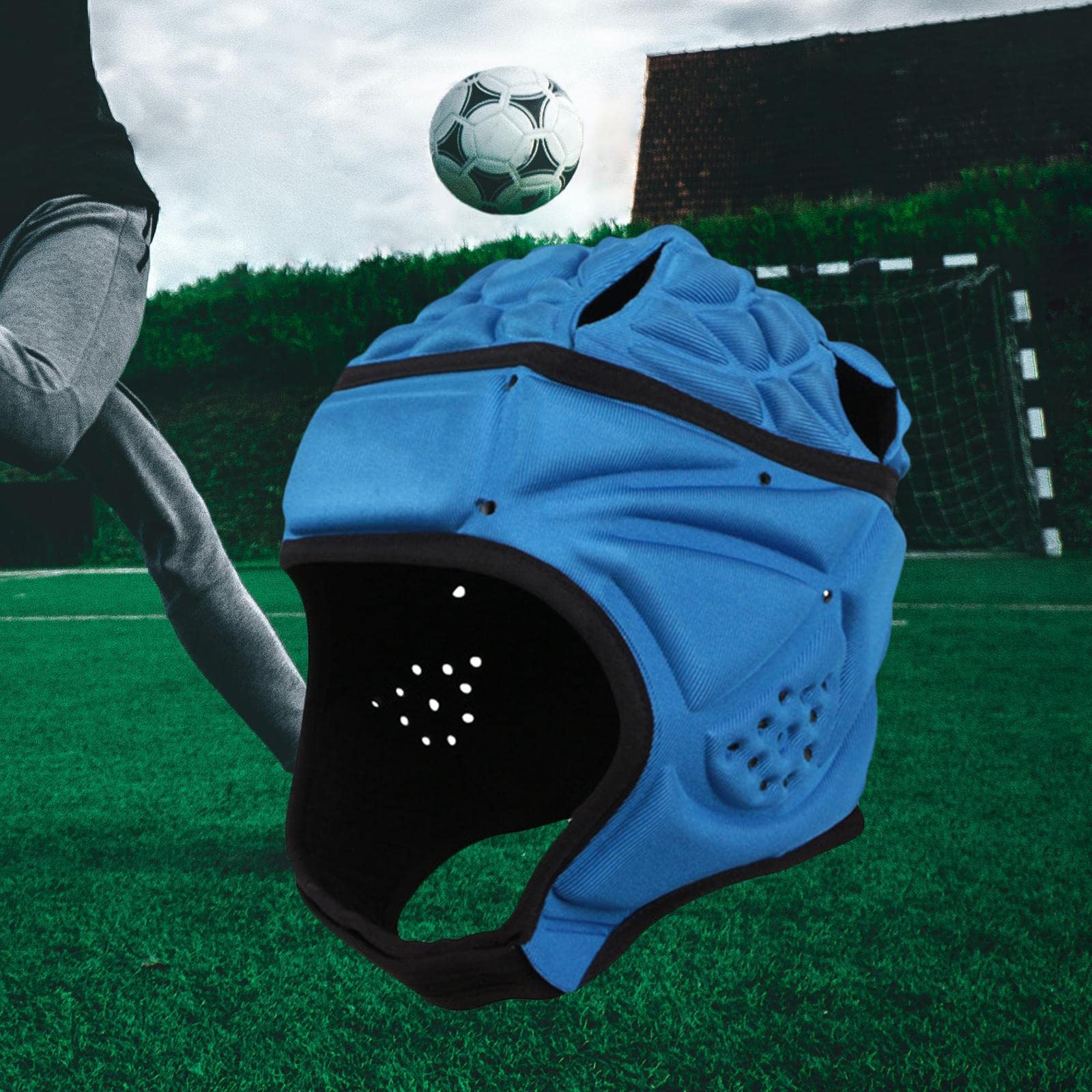 RNXRZANK Rugby Headgear for Adults and Football Hat Protector, Blue