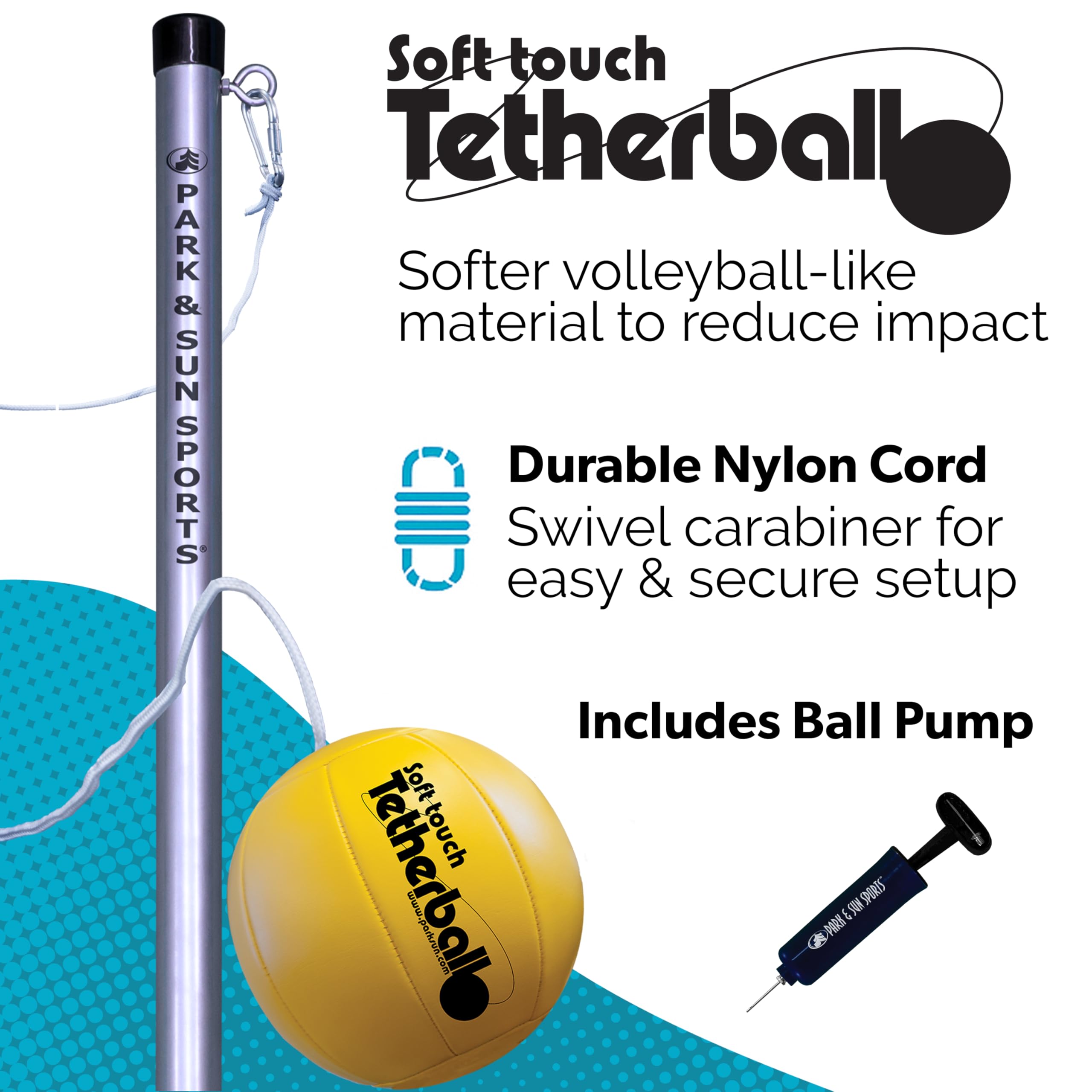 Park & Sun Sports Permanent Outdoor Tetherball Set mit Zubehör