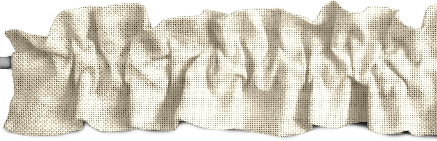 Zen Creative Designs Faux Burlap Sleeve Topper Window Valance Top Bottom Ruffle Home Décor Bedroom Nursery Kitchen Window (72" Wide x 7" Tall, Light Blue)