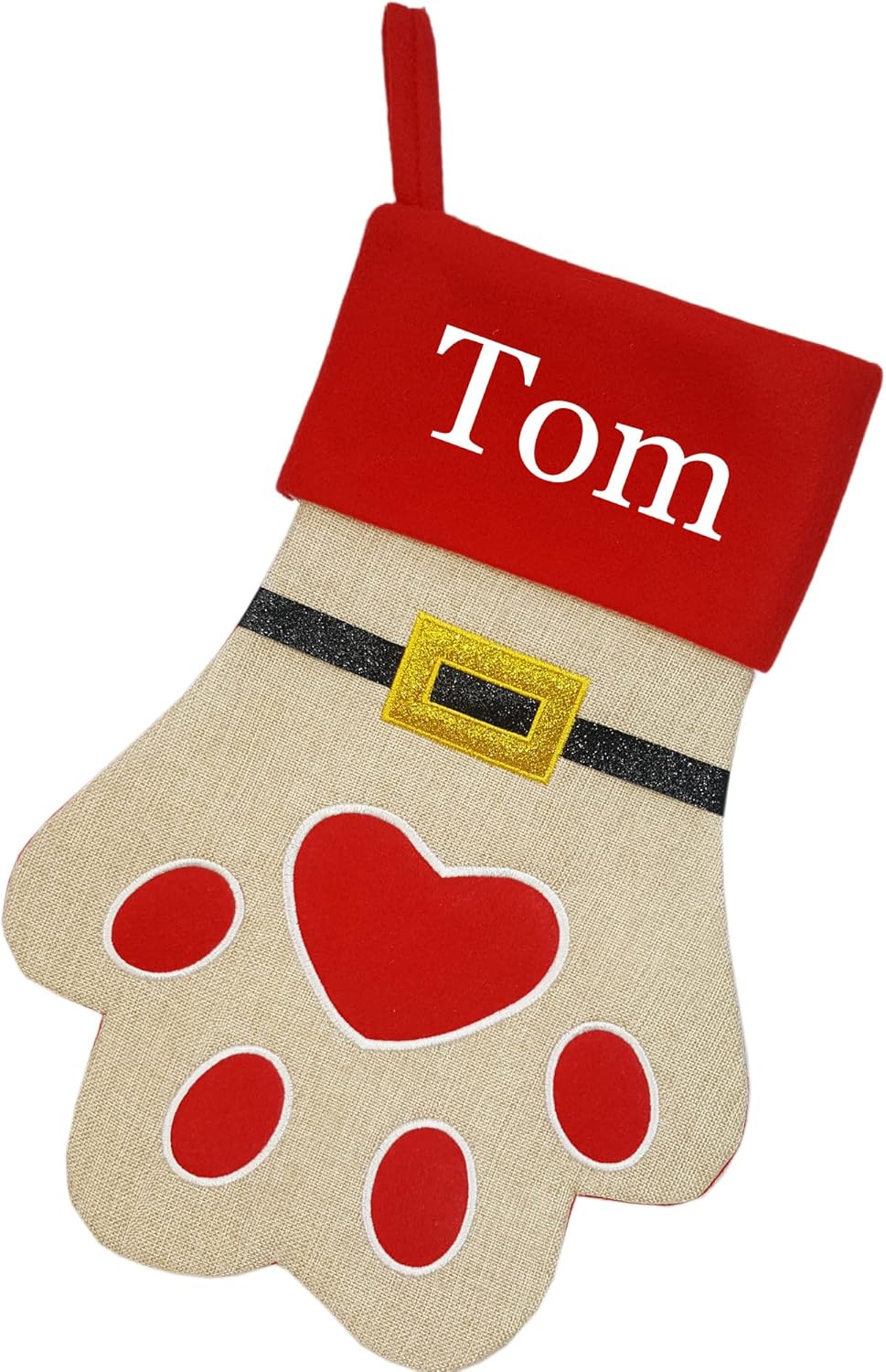 DearSun Pet Christmas Personalized Stocking Cat Christmas Personalized Stocking with Embroidery Technology Cat Christmas Stocking Gift Bag (Cat 2)