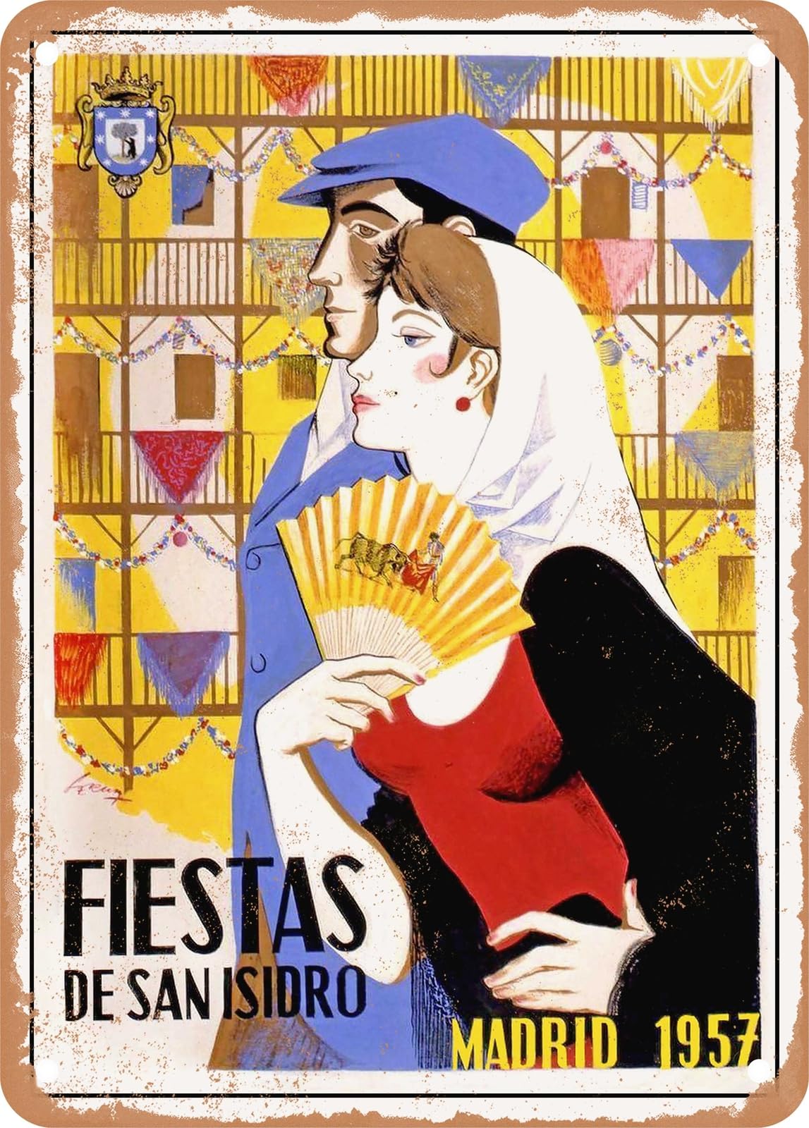 METAL SIGN - 1957 San Isidro Festivities in Madrid Vintage Ad home decor