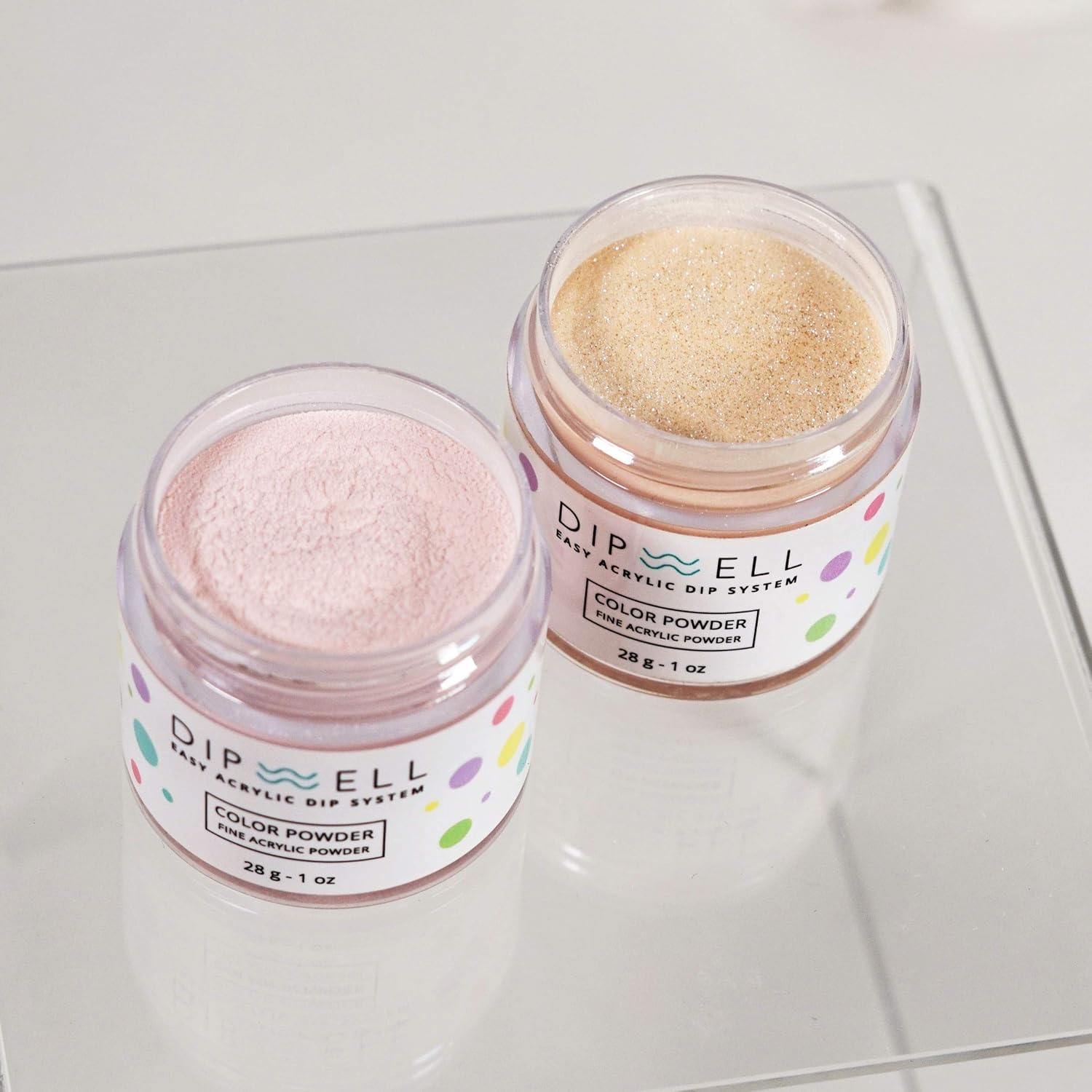 DipWell Acrylic Nail Kit - Clear Acrylic Powder, Liquid, Brush & Powder (Natural, Durable, No UV/LED, Made in USA)