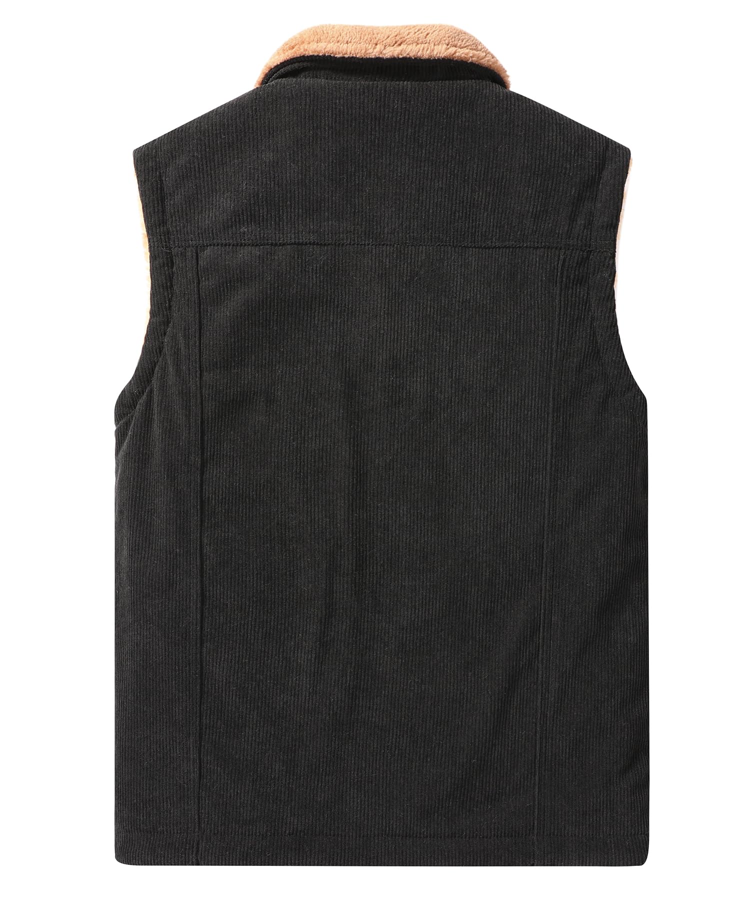 Herren Winter Kord Weste Warme Fleeceweste Freizeit Steppweste Ärmellos Jacke Herrenwesten Winddicht Korduroy Winterweste