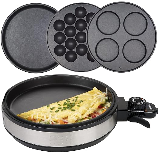 Multi Baker Deluxe, 3 in 1 Electric Appliance w Temp Control, Easy Baking