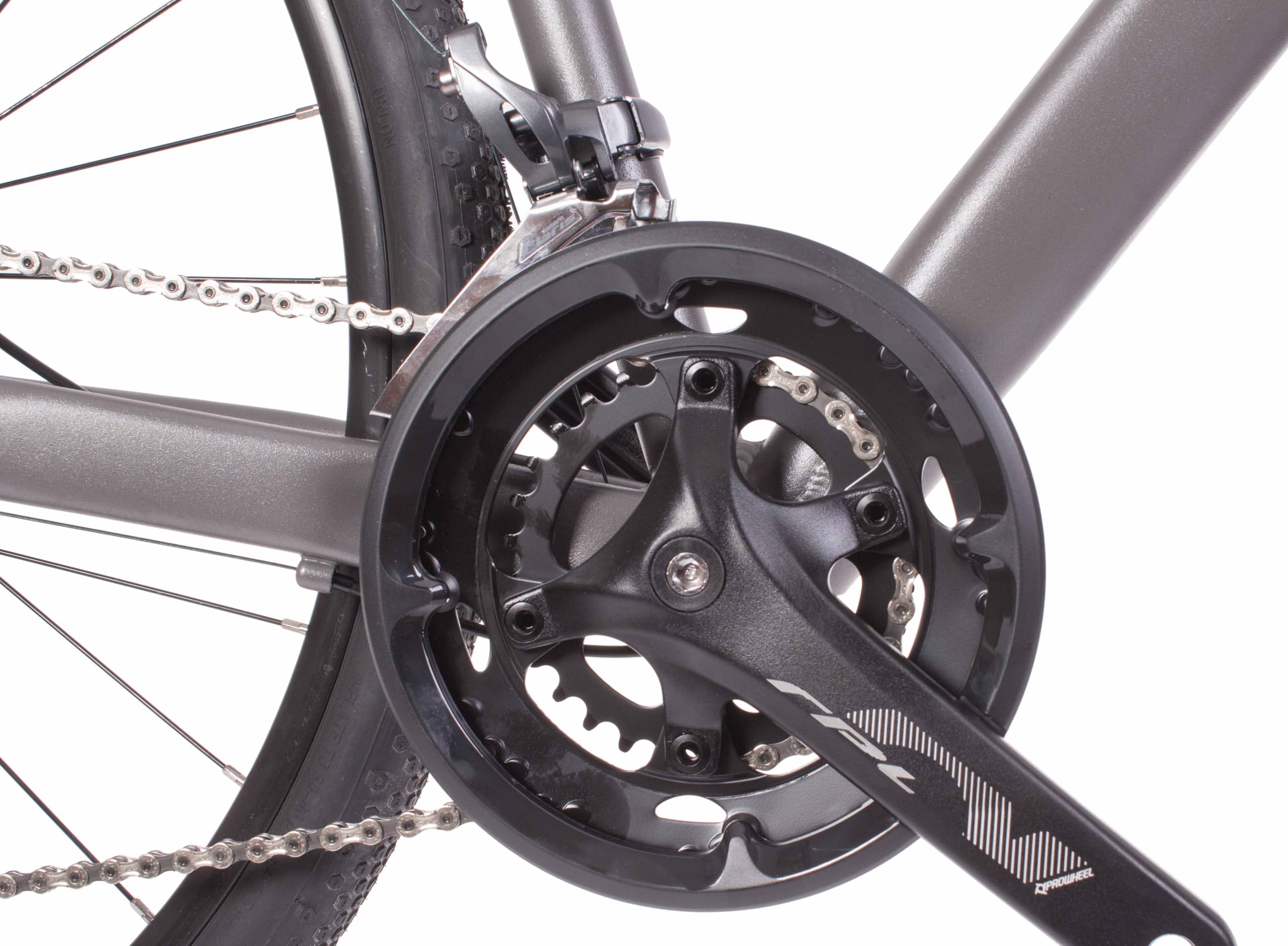 Gravel Aluminium-Rennrad mit Shimano Claris 2 x 8 Gängen, 700 x 40 C, Grau