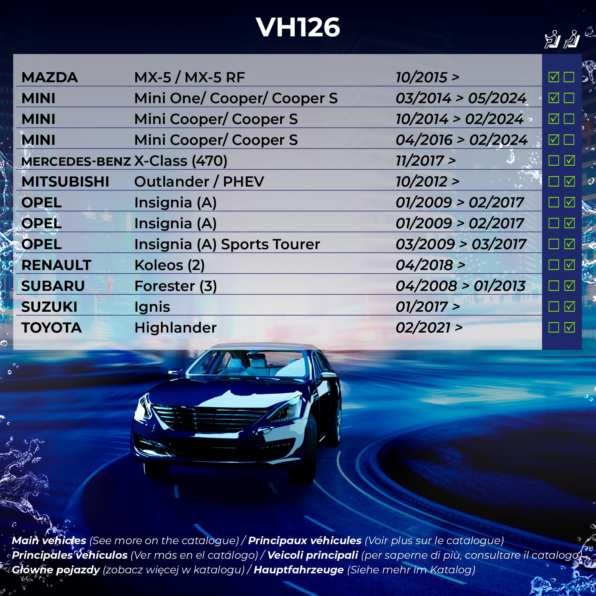 VALEO Silencio Wycieraczki - VH126 - Hybrydowe Pióro Wycieraczki Klasy Premium na Caly Sezon 450mm - Przód - Jedna Sztuka - 574726