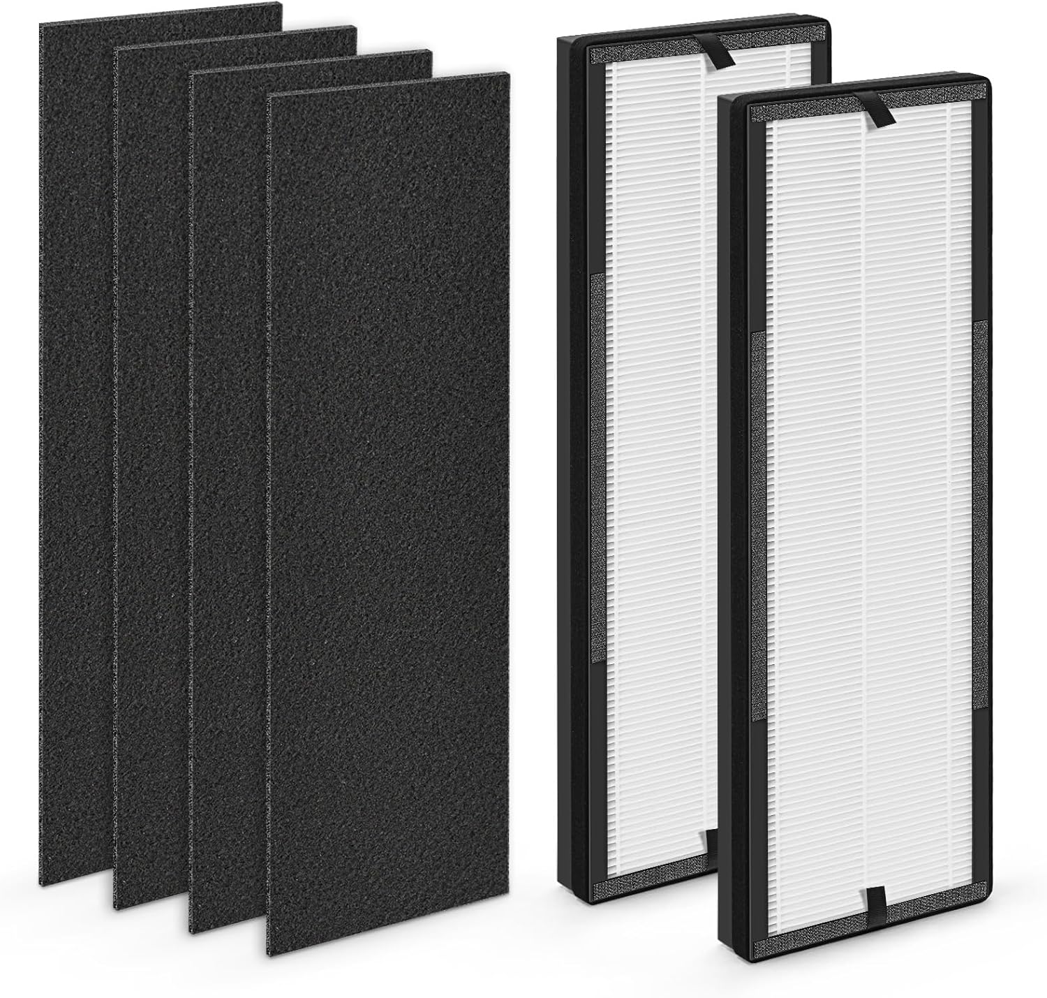 NEA-F1 H13 True HEPA Replacement Filter Compatbile with Eureka NEA120 and Toshiba Air Purifier CAF-W36USW, 2 H13 True HEPA Filters (NEA-F1) & 4 Carbon Filters (NEA-C1)