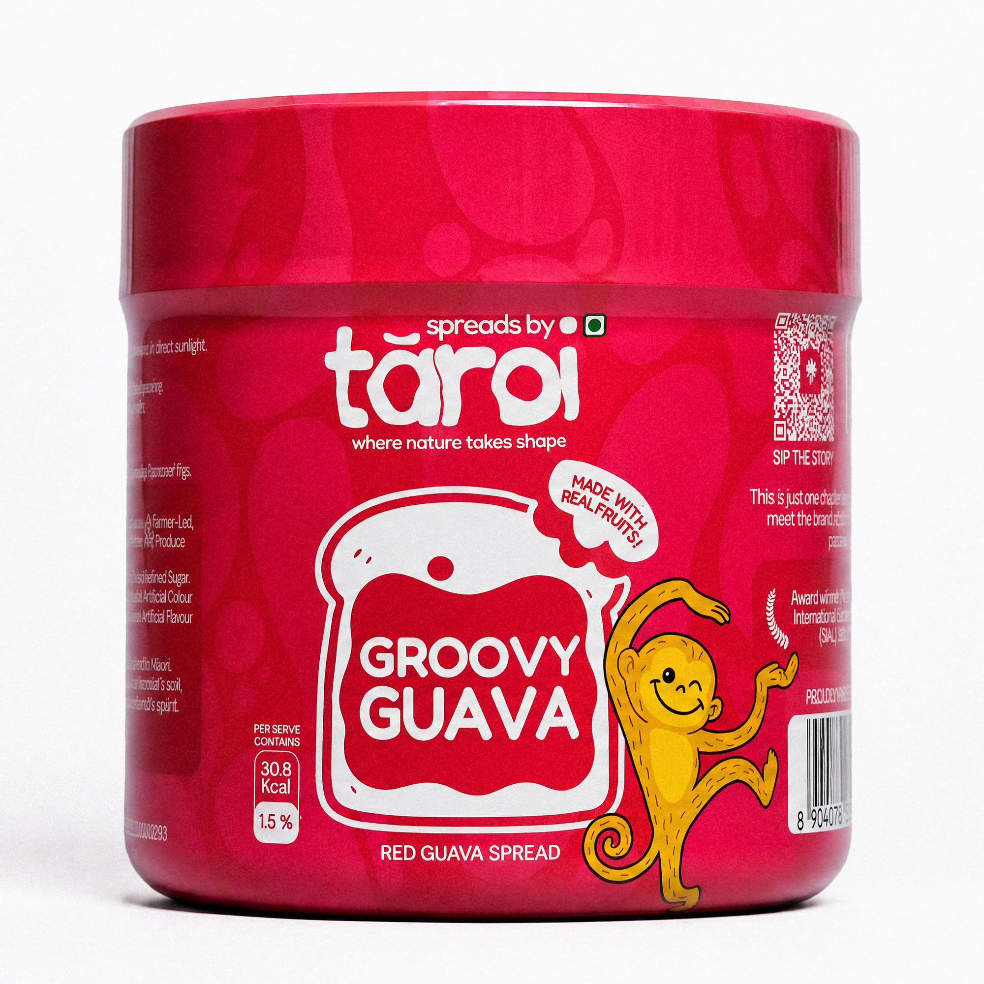 Taroi Red Guava Spread – 400g | Real Red Guava Pulp, No Added Sugar | Rich in Vitamin C & Fibre | Natural Smooth Fruit Jam | Healthy Breakfast Spread | No Artificial Colours or Flavours-image-27