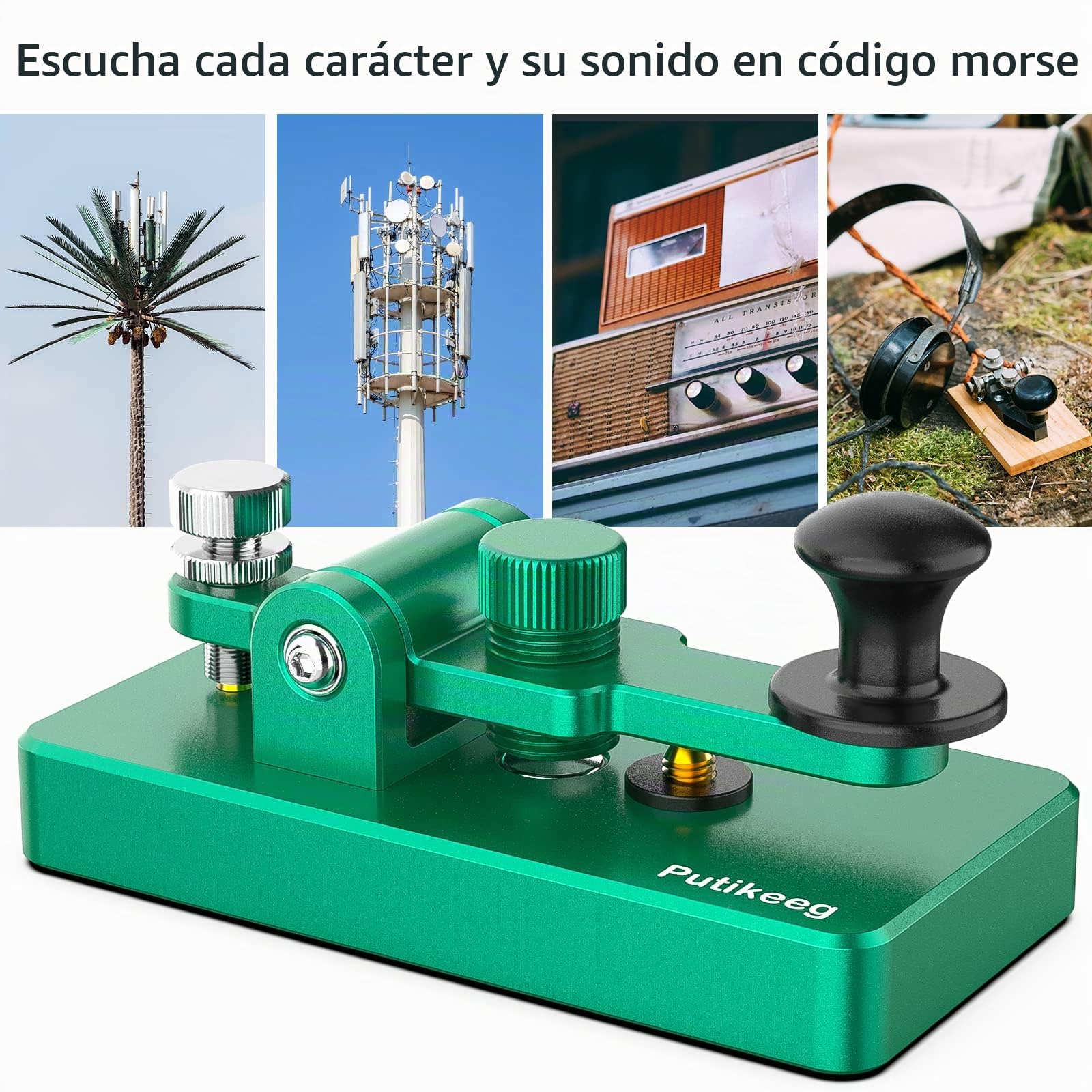 Putikeeg CW manipulador morse,llave recta código morse,radioaficionados equipos,ham radio manipulador telegrafo,llave telégrafo.