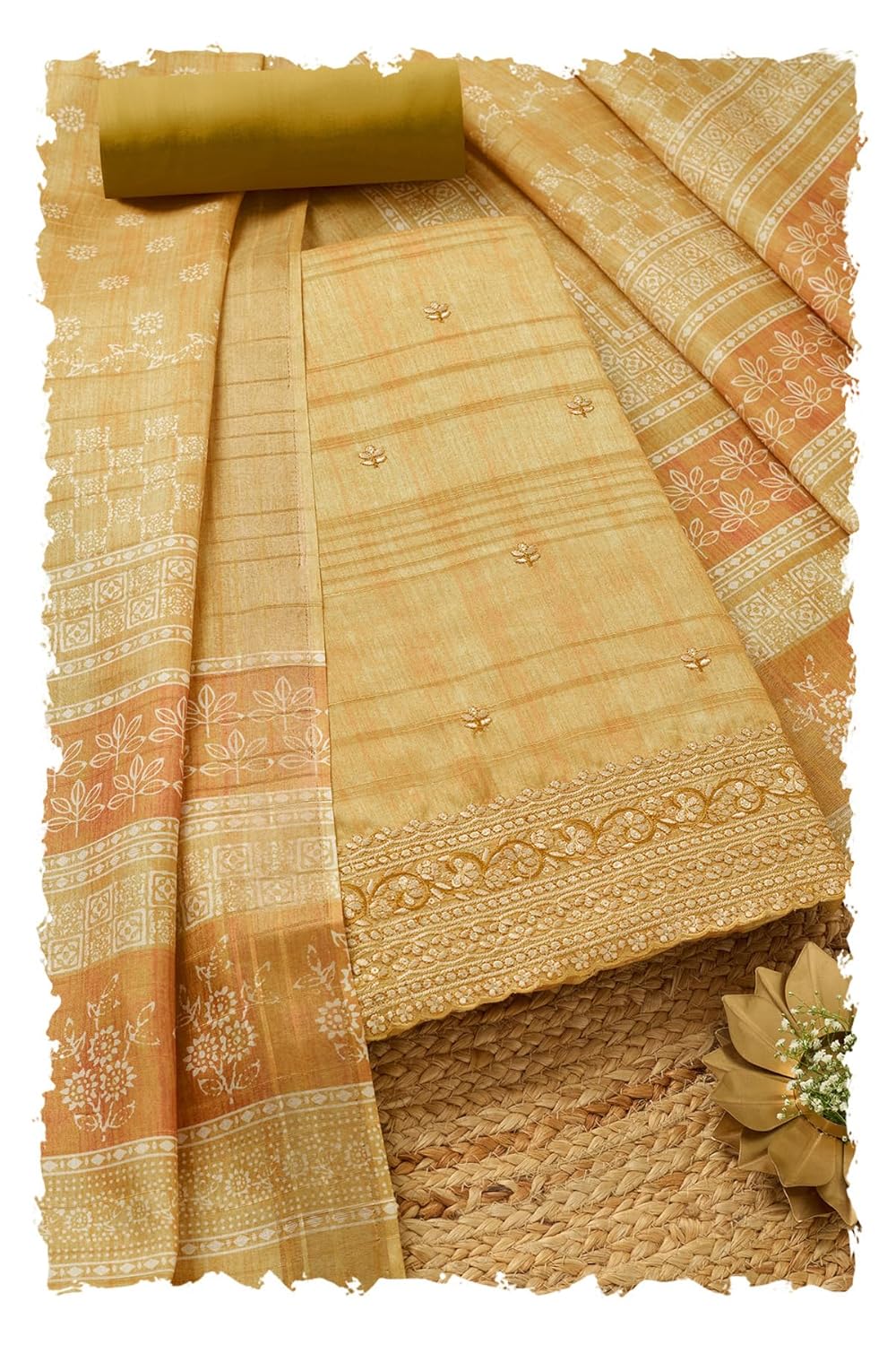 Soch Womens Art Silk Embroide Unstitch Dress Material With Sequins Soch Womens Art Silk Embroide Unstitch Dress Material With Sequins