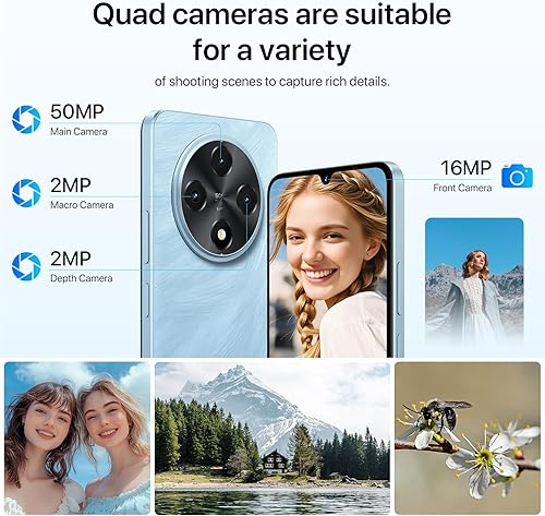 Miniatura 5 de UMIDIGI Teléfono celular desbloqueado G100 Android 14, 6.9 pulgadas HD+ 120 Hz, octa-core 16 GB +256 GB expandir 1 TB, teléfono inteligente