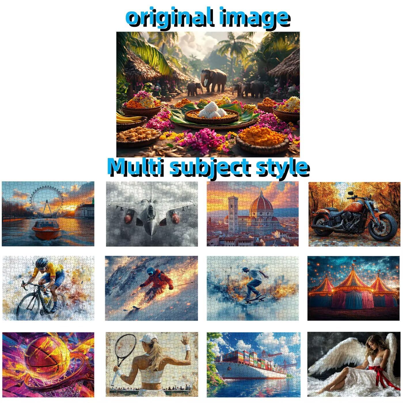 Puzzle 3000 sztuk Indie, Puzzle 3000 sztuk dla dorosłych słoń, drewniane puzzle dla dorosłych 120 x 80 cm, puzzle dla całej rodziny obrazy dekoracja salonu nowoczesny prezent kobieta RXPT-9604