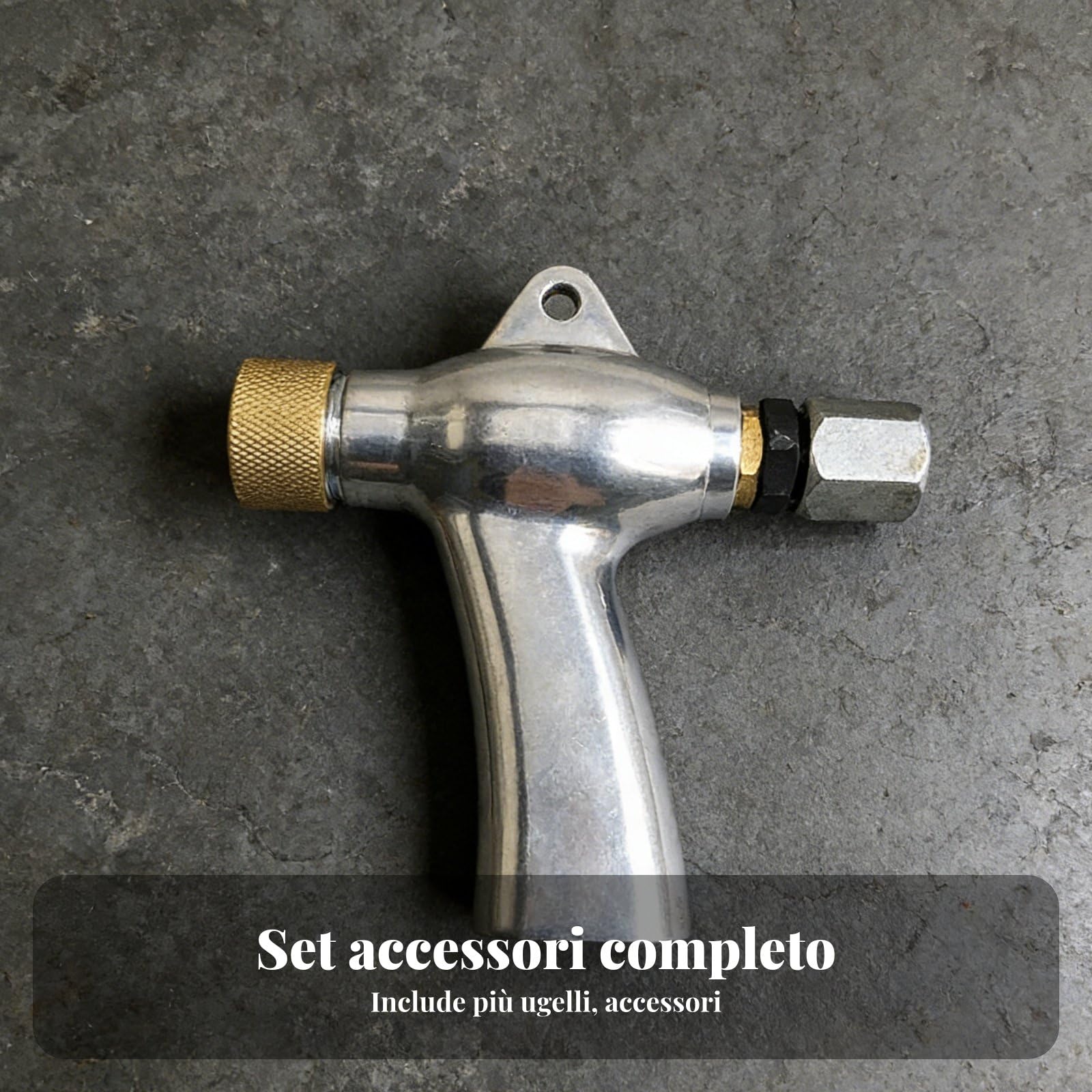 Sabbiatrice Pistola a Getto Ugello Ceramica Strumento Rimozione Ruggine Vernice Incisione Vetro Pietra Corpo Alluminio Robusto Raccordi Ottone, 420 Pistola