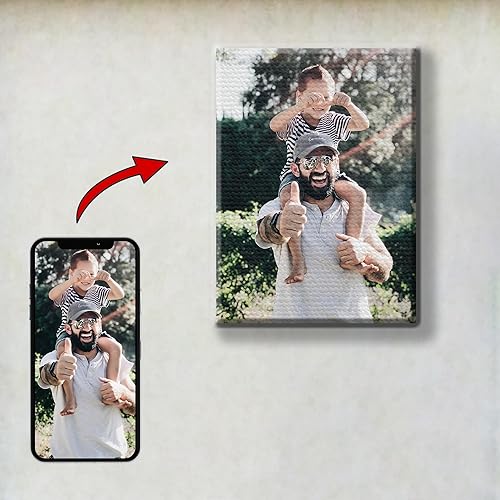 Miniatura 8 de HmaxMork Impresiones en lienzo personalizadas (lienzo enmarcado, 16 x 20 pulgadas), impresión de lienzo personalizada con tu foto, perfecto para