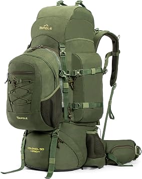 TRIPOLE Colonel Pro Metal Frame Rucksack Front Opening Detachable Bag Rain Cover 3 Year