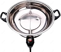 Vista 3 de Olla caliente de Shabu Shabu, olla caliente mongol eléctrica con el divisor