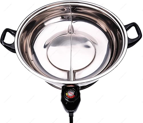 Miniatura 3 de Pote caliente de Shabu Shabu olla caliente mongol eléctrico con divisor