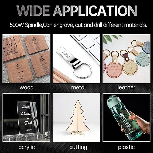 Miniatura 9 de CNCTOPBAOS Enrutador CNC 3020 Plus para fresado de madera, GRBL Control 500W Máquina de grabado de metal con controlador sin conexión de pantalla