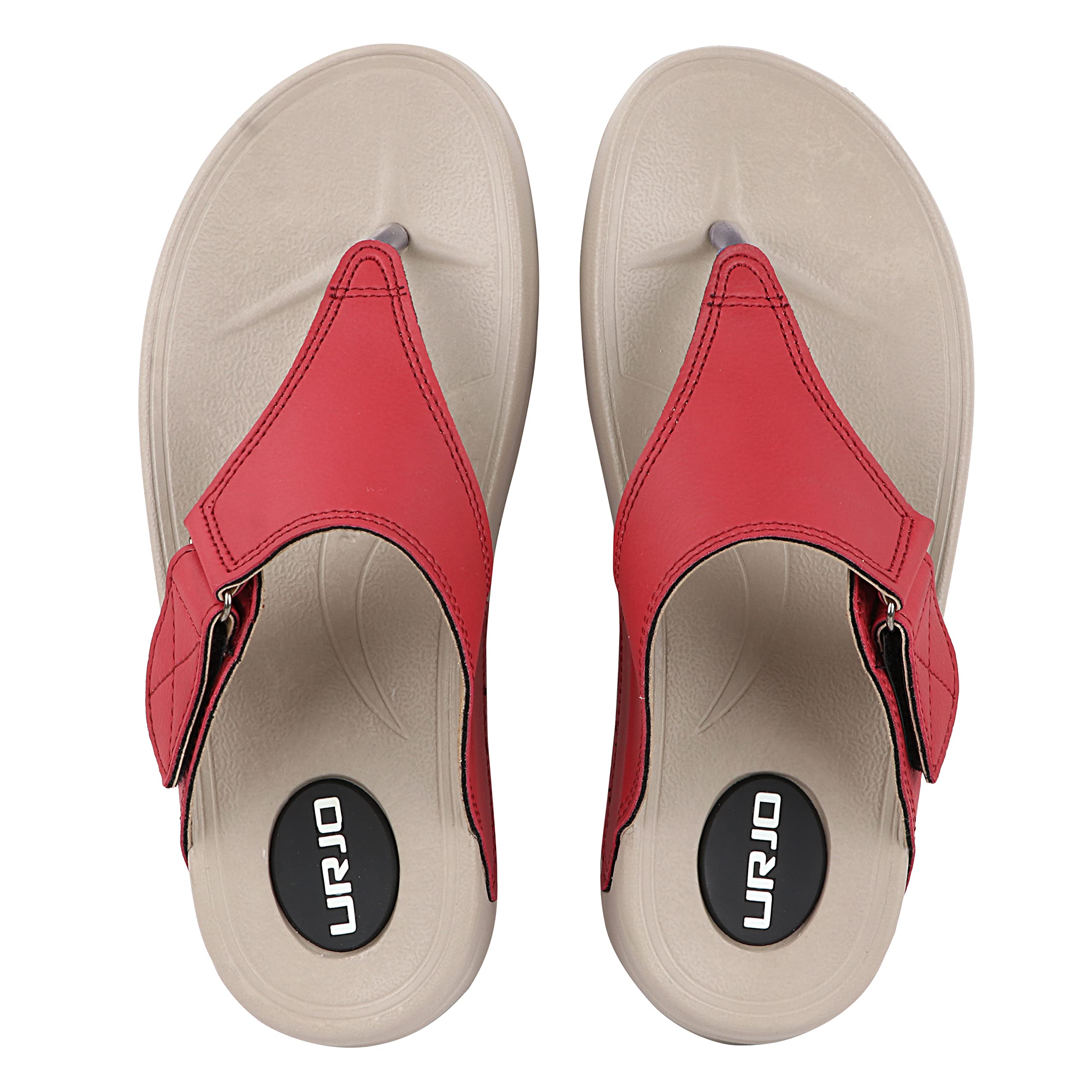 URJOWomen's Lf13 Extra Soft Slippers with Cushion FootBed for Adult | Comfortable & Light Weight| Stylish & Anti-Skid| Waterproof & Dailywear Chappal for Ladies/Girls (Welcome)