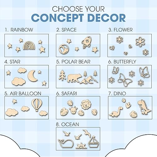 Miniatura 7 de Letrero de nombre personalizado para cuarto de bebé, letreros de madera personalizados para habitación de niños, letrero de nombre personalizado