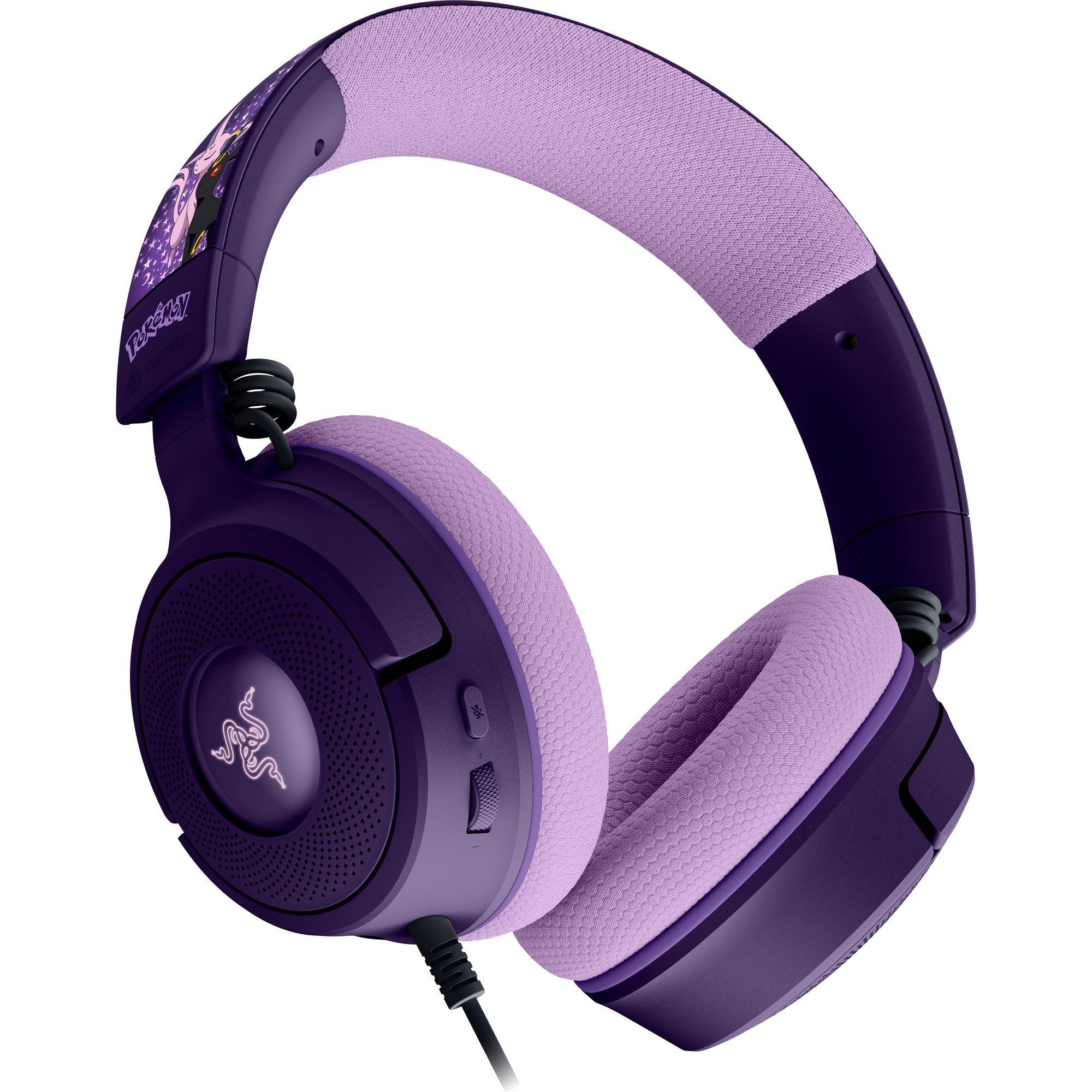 Razer Kraken V4 X Pokémon Espeon & Umbreon Edition - Cuffie da gioco con cavo USB - Driver TriForce da 40 mm - Microfono cardioide retrattile - Audio surround - Chroma RGB