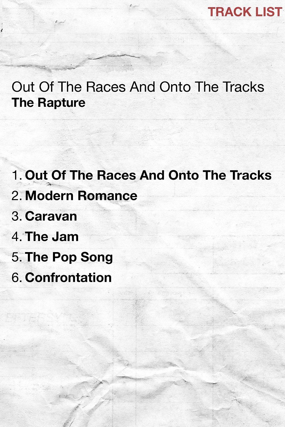 Out of the Races and Onto the Tracks