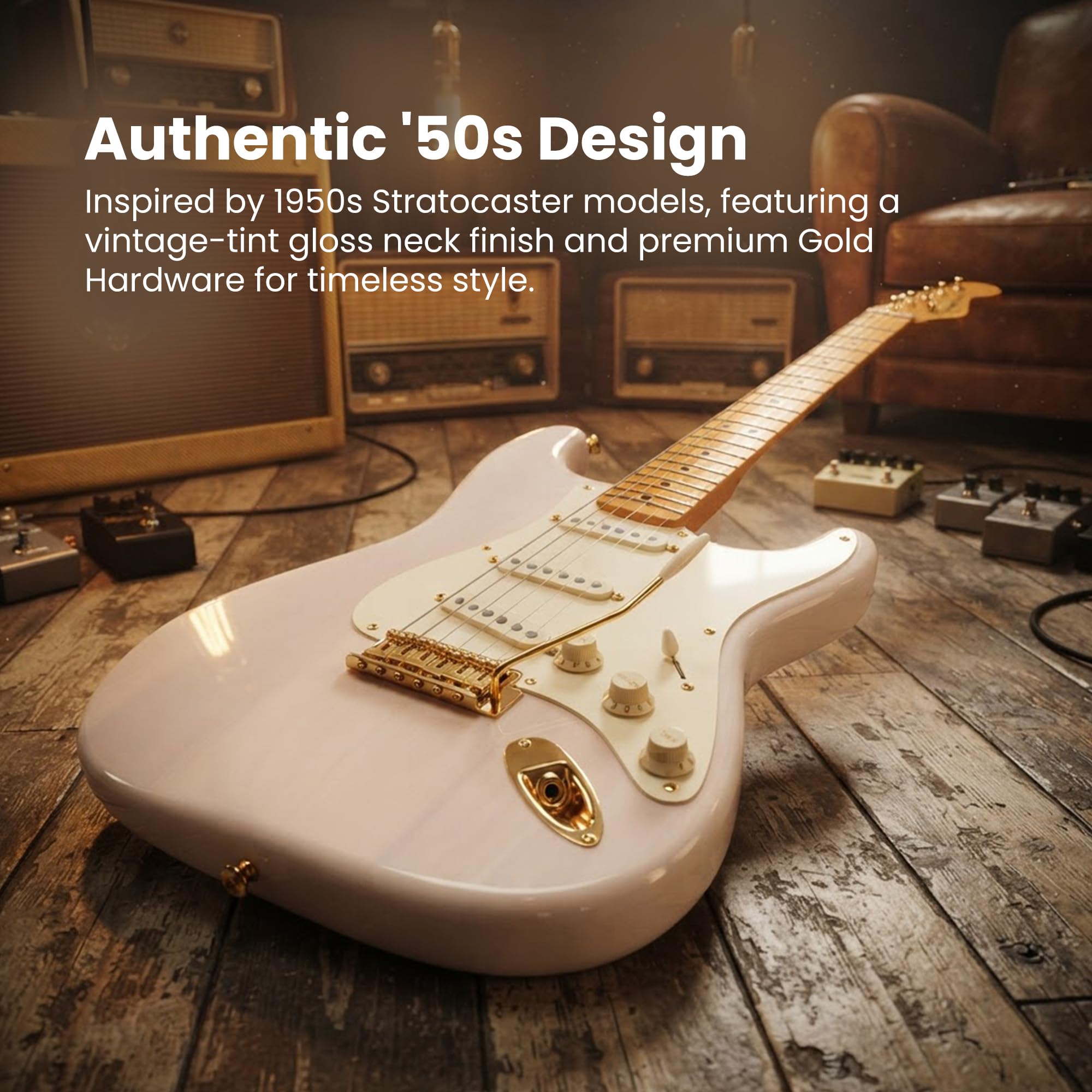 Amazon | Fender Squier Classic Vibe '50s Stratocaster - ホワイト