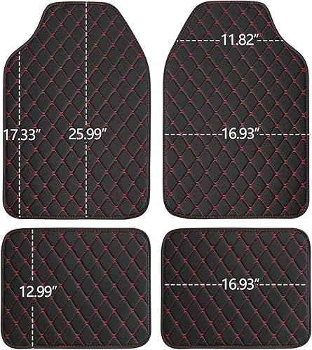 Miniatura 6 de COLINOO - Juego de 4 alfombrillas de lujo impermeables de ajuste universal, protección con forro de goma, adecuadas para todos los vehículos, color