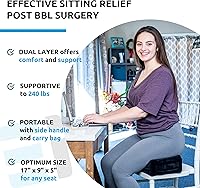 Vista 5 de Almohada BBL Después de la Cirugía para Sentarse - Almohadón Brasileño para Levantamiento de Glúteos para Conducir y Casa, Almohada Ergonómica