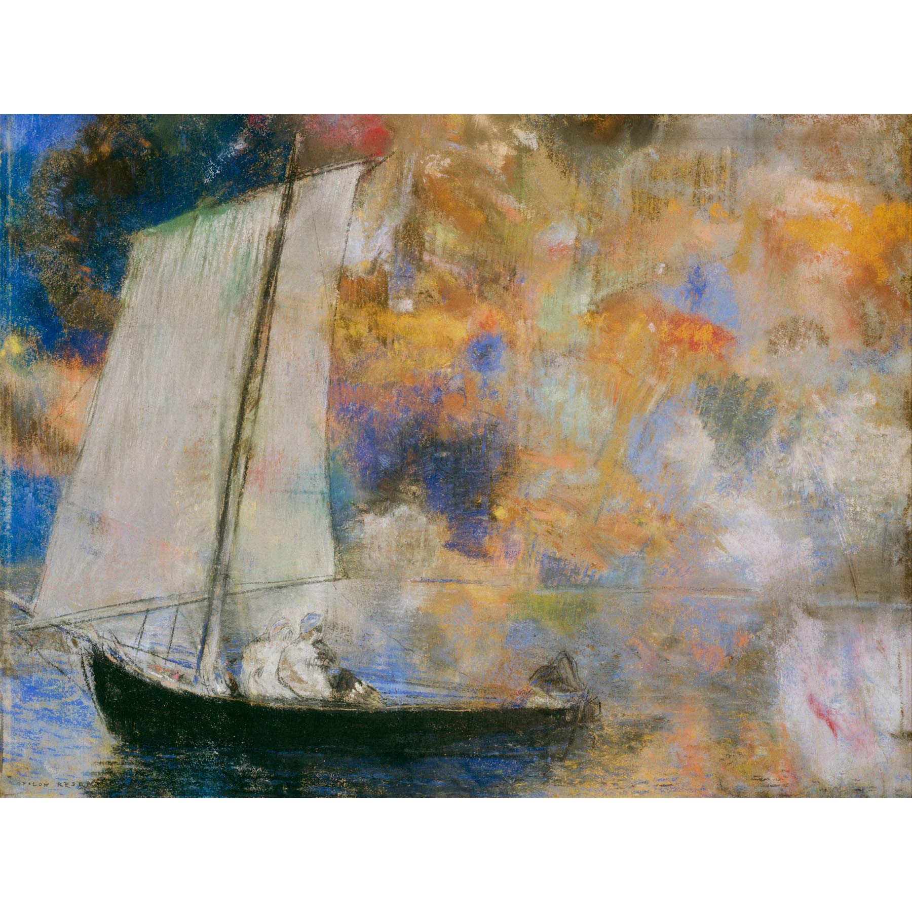 Odilon Redon Flower Clouds Large Wall Art Print Canvas Premium Poster Mural