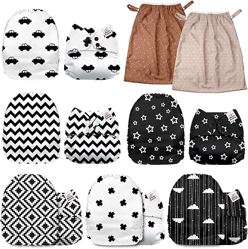 Mama Koala 1.0 Pañales de tela para bebé (160060) con 2 forros impermeables reutilizables y lavables