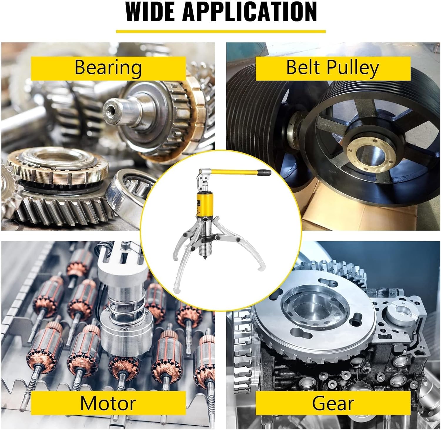 Wheel Bearing Puller Separator Kit, 5T-20T Hydraulic Puller, 2 Or 3 Jaw Hub Remover Vertical and Horizontal for Pulling Hubs, Flanges, Gears, Bearings